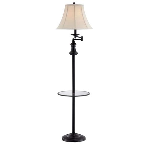 Illumine 625 In Black Bronze Floor Lamp With Table Tray Cli Ls495246