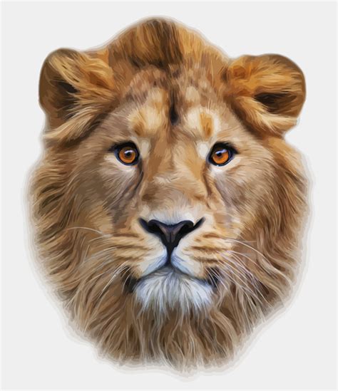 Realistic Lion Head Design Vector Vector Animal Free Download