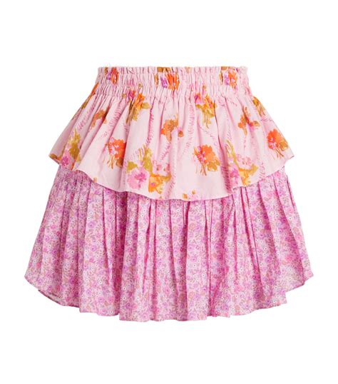 loveshackfancy pink ruffled mini skirt harrods uk