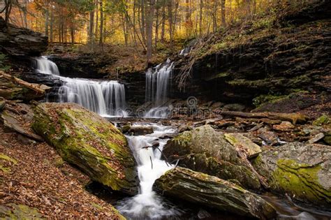 Rb Ricketts Waterfall In Ricketts Glen State Park On An Autumn Day