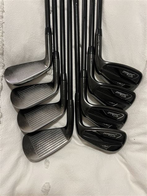 Titleist 718 Ap2 Black Iron Set 4 Pw 50 Stiff Amt Tour White S300