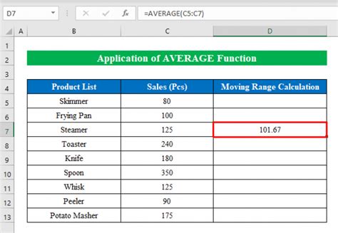 How To Calculate Moving Range In Excel 4 Simple Methods