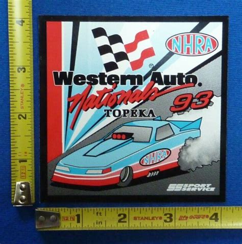 1993 Nhra Western Auto Nationals Event Decal Sticker Topeka Winston