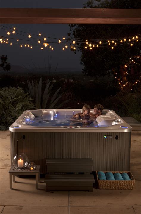 Backyard Hot Tub At Night