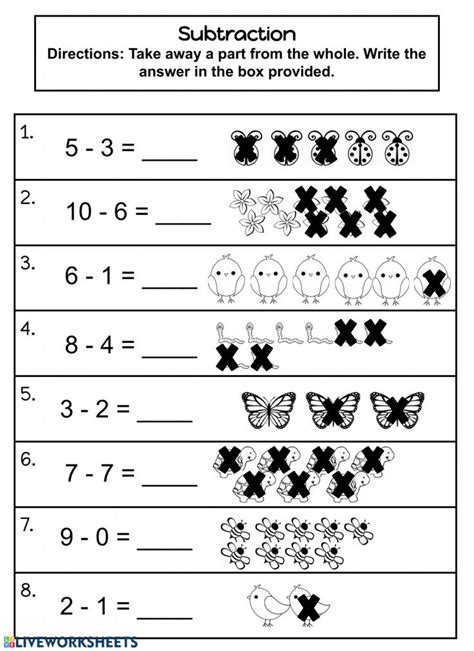 The Worksheet For Addition To Subtraction With Pictures And Numbers On It