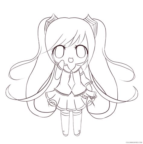Anime Chibi Cat Girl Coloring Pages Coloring Pages