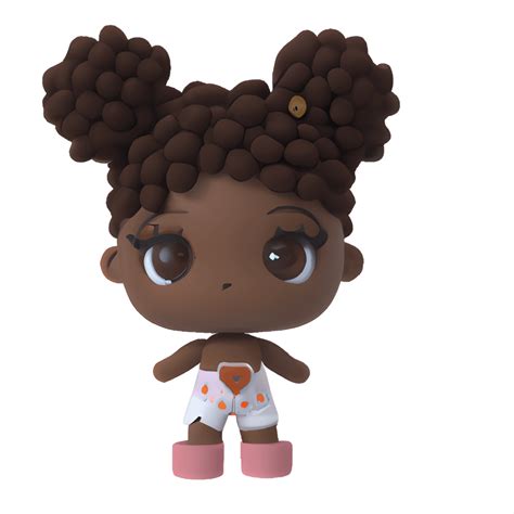 African American Kawaii Chibi Girl · Creative Fabrica