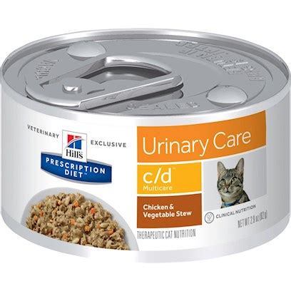 Ajuste las cantidades de alimento según sea necesario para mantener el peso óptimo. Hill's Prescription Diet Cat c/d Multicare Canned Food ...