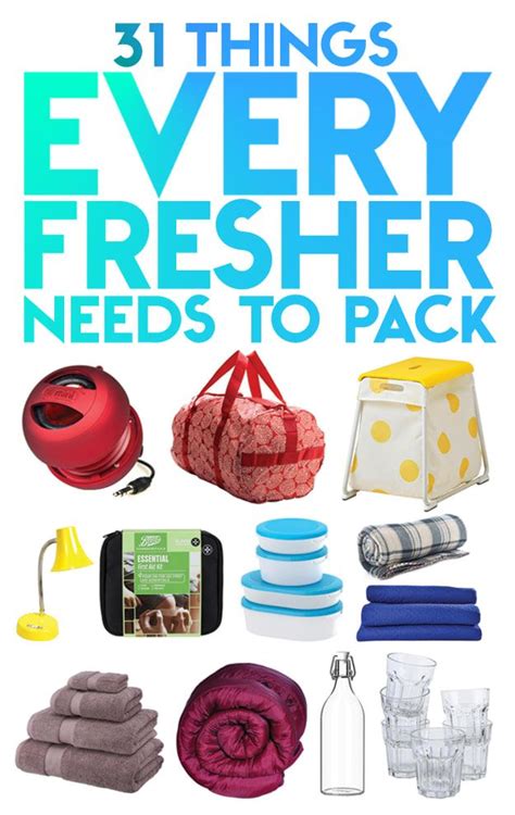 31 Essentials Every Fresher Needs To Pack College Packing Lists
