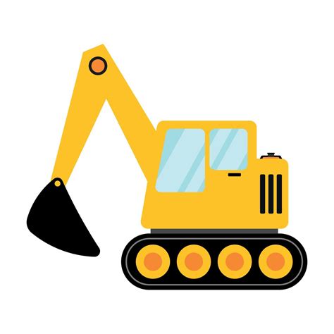 Excavator For Construction Equipment Large Icon Clipart In Animated