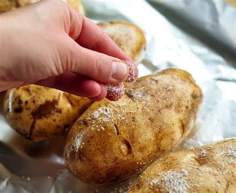 You can put the baking sheet on the rack below to catch any drippings. How To Bake a Potato in the Oven | Kitchn