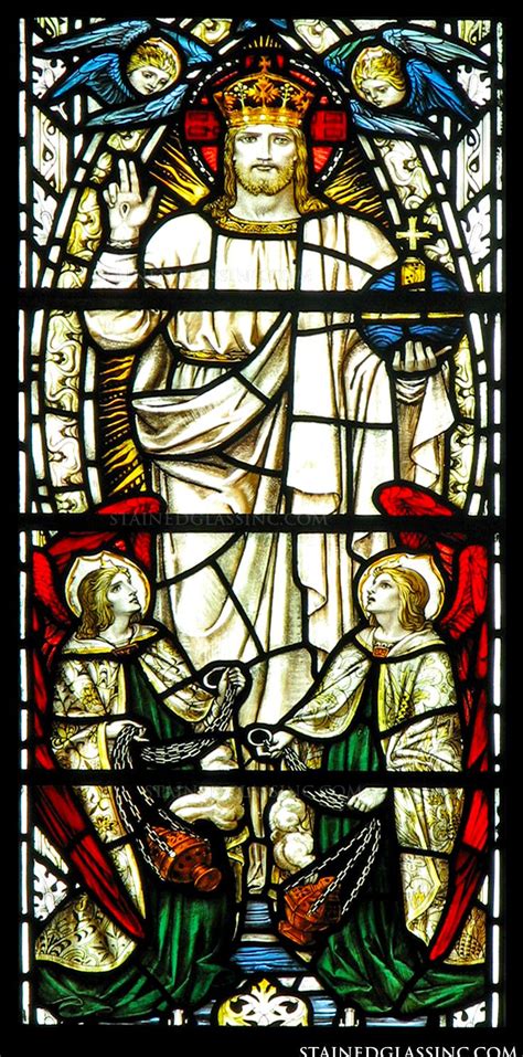 King Jesus Religious Stained Glass Window