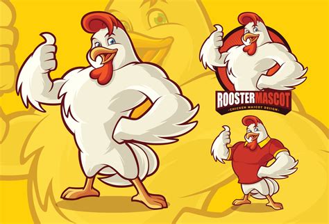 Chicken Mascot For Food Business With Optional Appearance 2128943