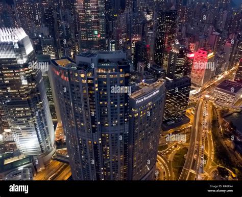 Aerial Of Central District Hong Kong China Stock Photo Alamy