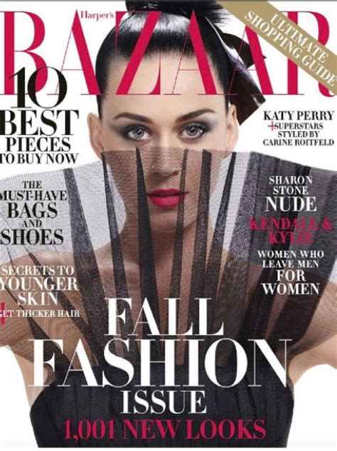 Katy Perry Goes High Fashion For Her New Harpers Bazaar Magazine Cover