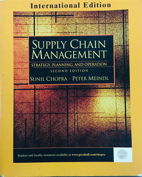 Supply Chain Management Strategy Planning And Operation Author