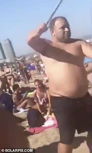 Mass Brawl Involving British Tourists And A Metal Pole Breaks Out On Barcelona Beach Daily