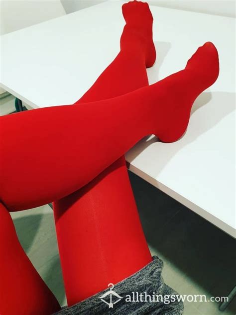 buy sexy and scented pair of my red tights worn for 24