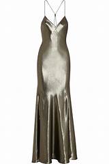 Pictures of Silver Silk Maxi Dress
