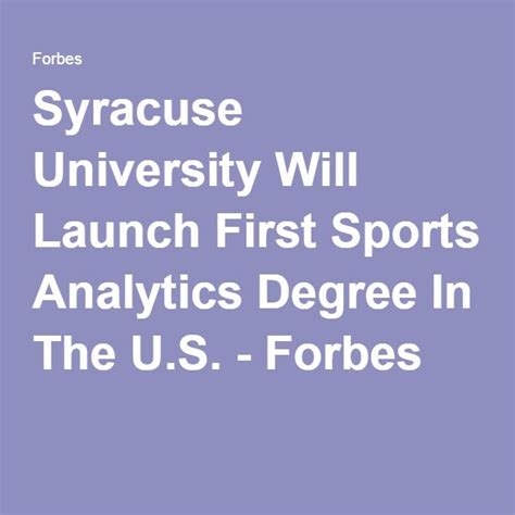 Sports analytics is a field that applies data analysis techniques to analyze various components of the sports industry, such as player performance, business to learn how a graduate certificate or degree in analytics from northeastern can help you jumpstart your career, download our free guide below. Syracuse University Will Launch First Sports Analytics ...
