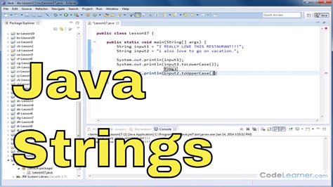 Lesson Java Programming Tutorial Changing A String To Lowercase