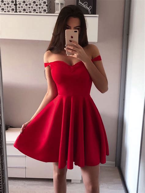 off the shoulder red homecoming dresses broad strap little black dress ard1735 cheap homecoming