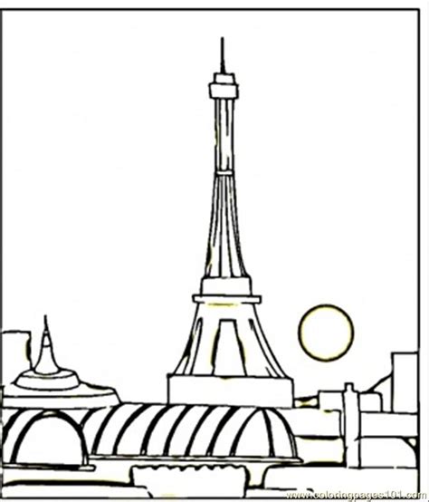 Another hint is that the city is famous for iconic attractions such as the eiffel tower and arc de triomphe. View Of Paris At Night Coloring Page - Free France ...