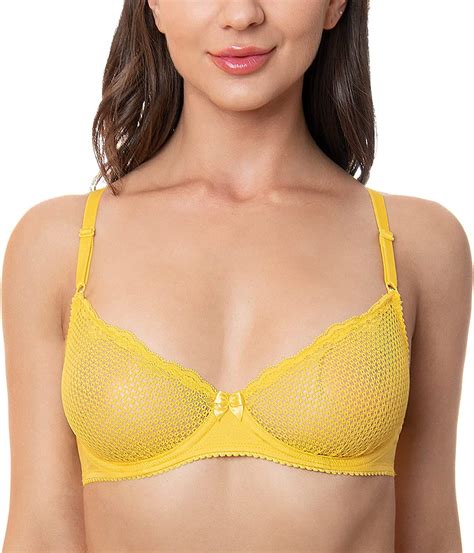 Wingslove Womens Sexy 12 Cup Lace Bra Soft Mesh Underwired Demi Bra