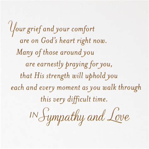 Comfort And Strength Religious Sympathy Card For Loss Of Child