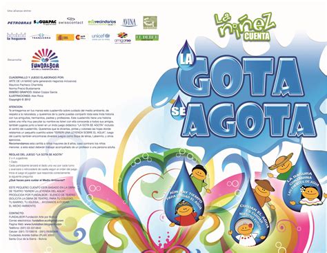 Teatro Y Arte Por Bolivia Fundarbol Juego Didactico Sobre Agua La Gota Se Agota
