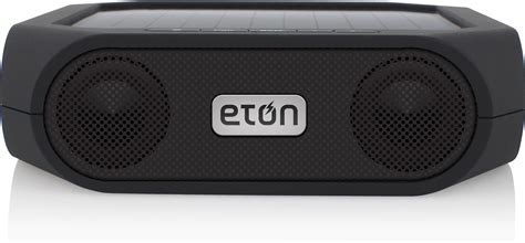 Etón Rugged Rukus Black Solar Powered Portable Bluetooth Speaker