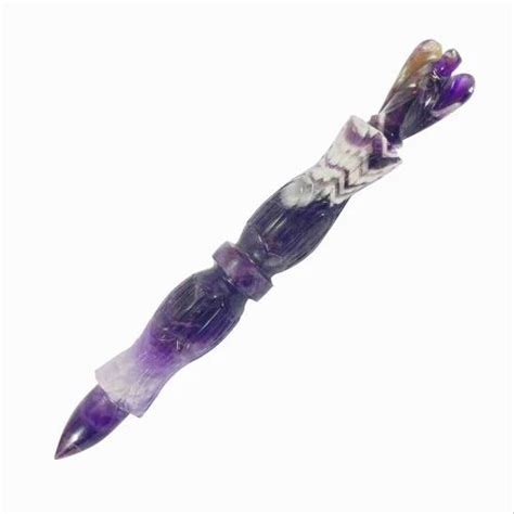 Arham Crystal Amethyst Engraved Healing Wand At Rs Piece