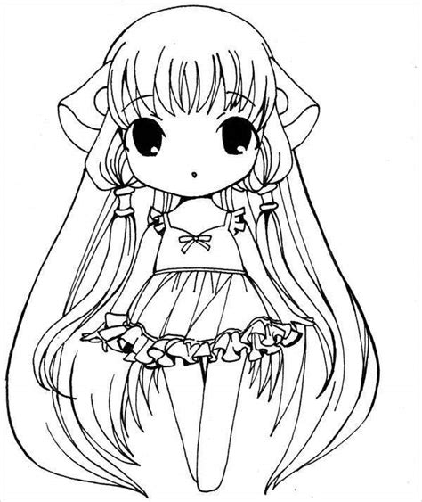 Anime Girl Coloring Page  Ai Illustrator Free And Premium Templates
