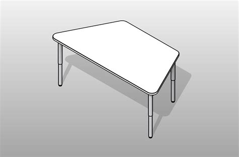 Trapezoid Classroom Table Free Autodesk Revit Models