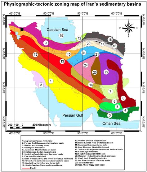 Physiographic Tectonic Zoning Map Of Iran S Sedimentary Basins