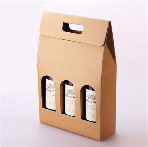 Custom Corrugated Cardboard Wine Packaging Box With Handle In China