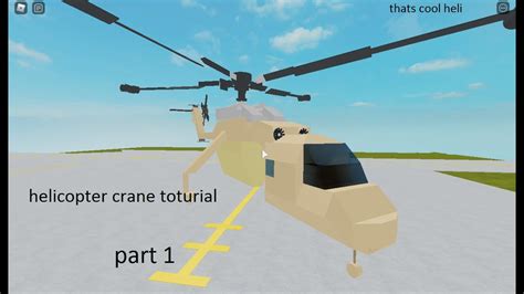 Roblox Plane Crazy How To Make Helicopter Crane Part1 YouTube