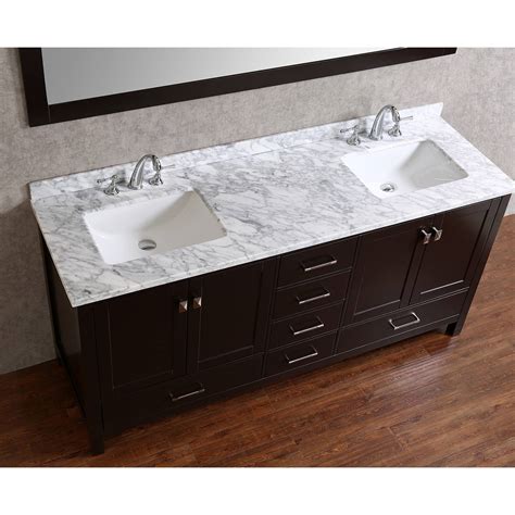 This 72 inch model comes with a reinforced acrylic sink, marine wood. Buy Vincent 72 Inch Solid Wood Double Bathroom Vanity in ...