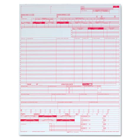 Ub04 Cms 1450 Insurance Forms 8 12 X 11 Inches 2500 Forms Amazon