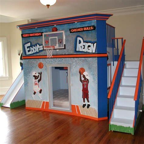 Pin By Kidspace Playrooms On Boys Beds Basketball Bedroom Basketball