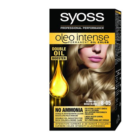 Vopsea De Par Syoss Color Oleo 8 05 Blond Bej Pret Avantajos Auchanro