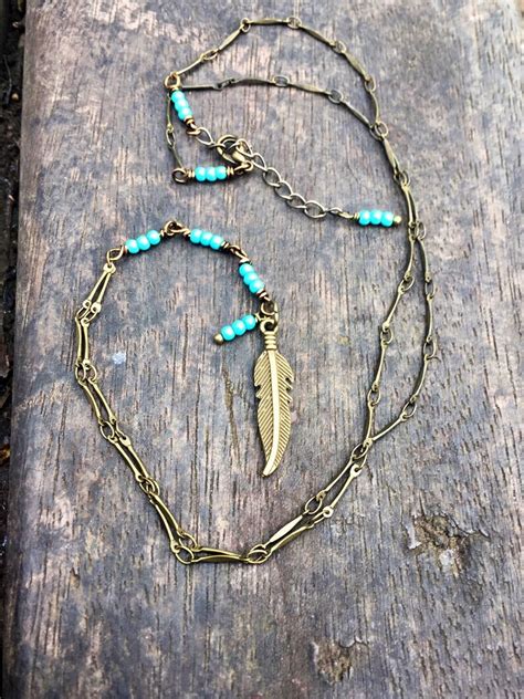 Delicate Lariat Necklace Dainty Y Necklace Turquoise Etsy