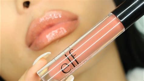 Elf Cosmetics Lip Plumping Gloss Mocha Twist Quick Review Swatch Tutorial Youtube