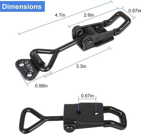 Metal Pull Latch For Box 550lbs Holding Capacity Smoker Door Latch