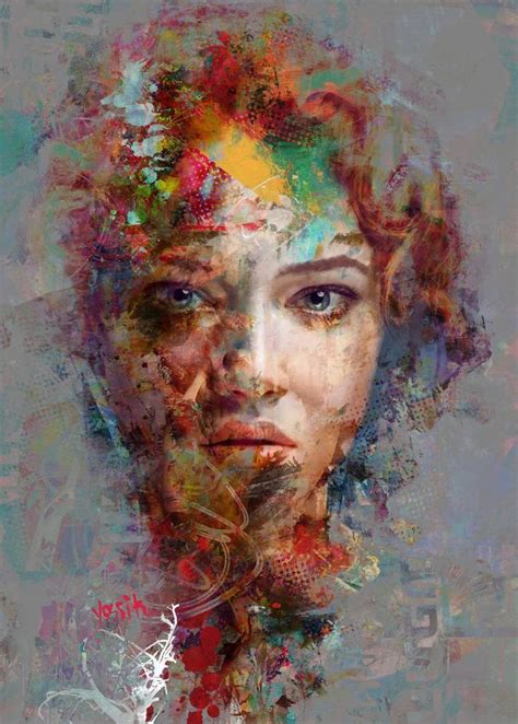 Yossi Kotler Abstract Portrait Painting Portrait Painting Acrylic
