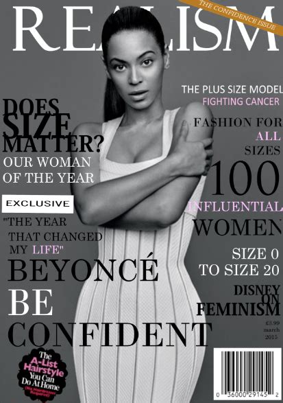 feminist magazine front cover that i constructed for college feminism magazine cover layout