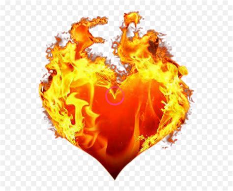 Flaming Heart Fiery Clipart Fire Heart Png Emojiflaming Emoji Free