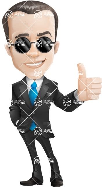 Vector Male Business Cartoon Character Sunglasses Graphicmama