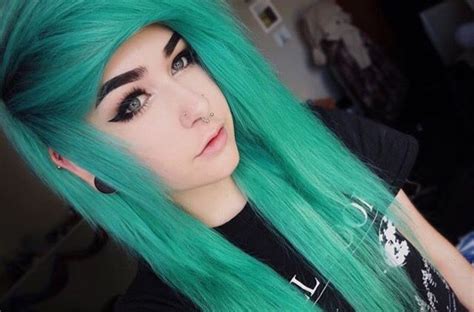 pin by mindy on hair emo scene hair scene hair blue green hair