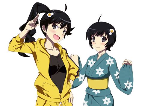 Papel De Parede Ilustração Série Monogatari Anime Meninas Anime